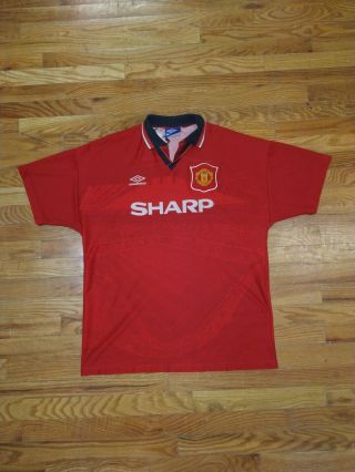 Manchester United 1994/1995 Home Football Jersey Shirt Vintage Umbro Size Xl