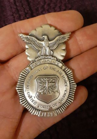 Vintage Full Size Usaf Air Police Badge