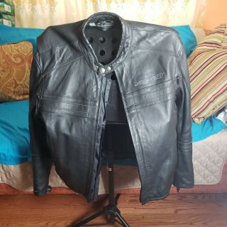 Authentic Vintage Victory Motorcycle Mens Leather Jacket (2xl) Black