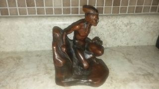 1920 ' s Jennings Brothers Bronze Book End 