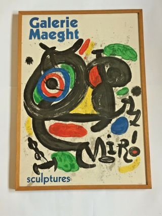 Joan Miro Poster Galerie Maeght Miro Sculptures Art Print Poster Framed