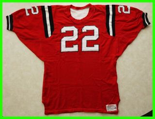 Vintage 60s Wilson Sporting Goods Football Jersey 22 Size 42 Red/black Usa