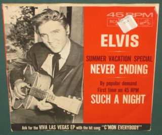 Elvis Presley Rca 47 - 8400 Such A Night 45 W/ Sleeve Nm 1964