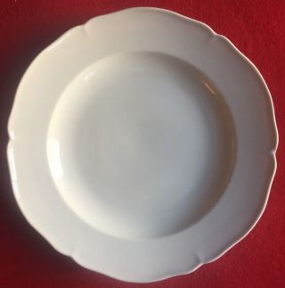 Antique 19th Century Kpm Berlin Porcelain Blanc De Chine White Dinner Plate Dish