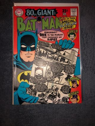 Batman 198 80 Page Giant G - 43 Joker Infantino Silver Detective Vf -