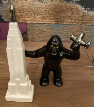 King Kong And The Empire State Building Salt And Pepper Shakers