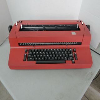 Vintage Ibm Correcting Selectric Ii 2 Electric Typewriter,  Red