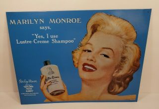 Metal Marilyn Monroe " Yes,  I Use Lustre - Creme Shampoo Metal Tin