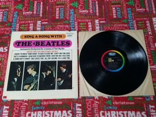 Sing A Song With The Beatles Canada Lp Record,  Capitol Colorband 1965