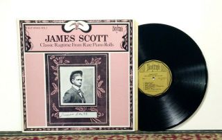 James Scott ‎– Classic Ragtime From Rare Piano Rolls,  1975 Lp - Jazz Legend - Nm