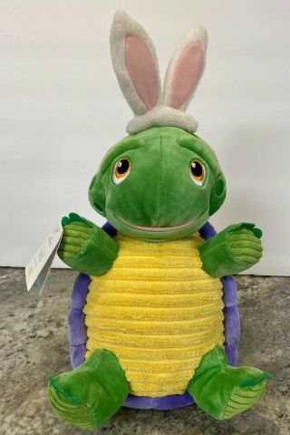 Spinning Sing Hallmark Whirlin Twirl Turtle Animated Bunny Ear Plush Easter 13 "
