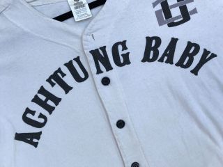 U2 Vintage,  Rare ACHTUNG BABY PROMO BASEBALL JERSEY 1992 / VG One Size 3