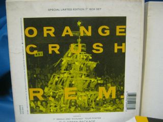 RECORD 7” BOX - SET REM ORANGE CRUSH with Tour Poster Spec Ltd Edit 3