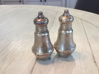 Vintage Set Of Duchin Sterling Weighted Silver Salt And Pepper Shakers