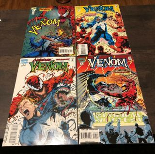 Venom Carnage Unleashed Complete Set 1 - 4 Spider - Man Marvel Eddie Brock Marvel