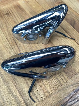 1956 Chevy Rear Bumper Guards Re - Chromed Includes License Plate Lights Oem