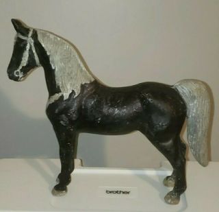 Antique Cast Iron Horse 9 " Tall × 9 " Long × 3 " Wide - Detailed And Unique