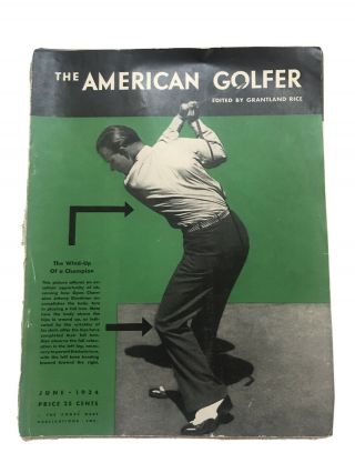 Vintage ‘the American Golfer’ Edited By Grantland Rice June 1934