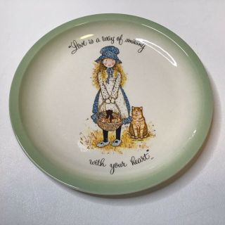 1972 Vintage Holly Hobbie Plate Collectors Edition “love Is A Way Of Smiling.  ”
