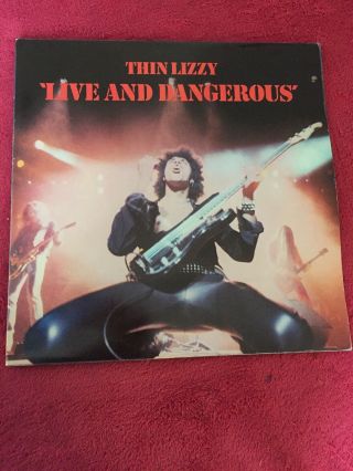 Live And Dangerous Thin Lizzy 2 Vinyl Double Lp 1978 Album Near