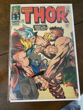 The Mighty Thor 126 1st Appearance In Own Title Vs Hercules Jack Kirby Art