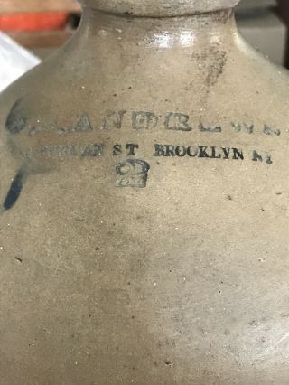 2 Gal Opiod Stoneware Jug G S Andrews Brooklyn 2