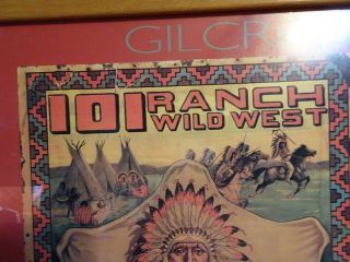 Antique Miller Bros 101 Ranch Wild West Show Vintage Poster Banner 19 