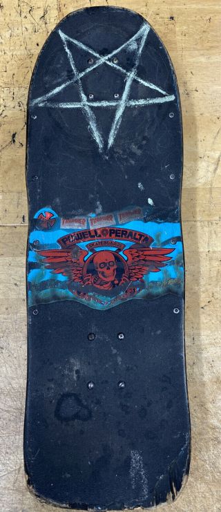 Rare Vintage Mike Vallely Powell Peralta Skateboard W Thunder Trucks