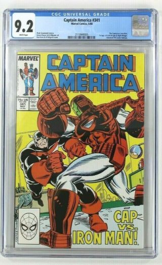 Captain America 341 Cgc Grade 9.  2 Battlestar 1st Appearance Marvel Comics 1988