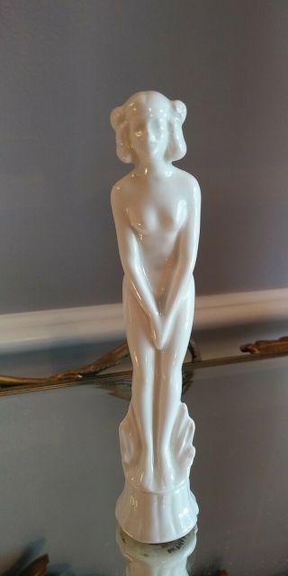 Antique Vintage Art Deco Porcelain Bathing Beauty Nude Woman Figurine German