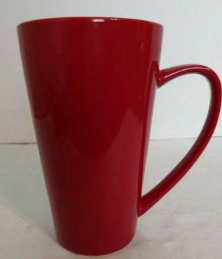 10 Strawberry Street Tall Coffee Hot Chocolate Mug 28 Oz.  Red 7 " Extra Large Cup