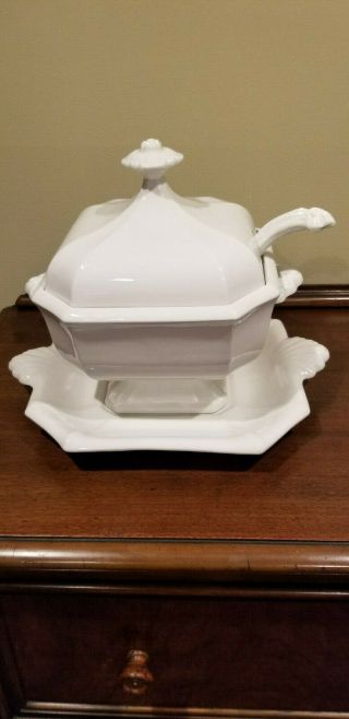 Ironstone 4 - Piece Soup Tureen With Ladle And Underplate