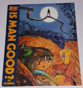 Moebius Adult Sci - Fi Art Classic Graphic Novel/comic Is Man Good War Alien