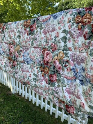 Vtg Ralph Lauren Allison Floral King Comforter 2 Shams 4 Valances Cottage