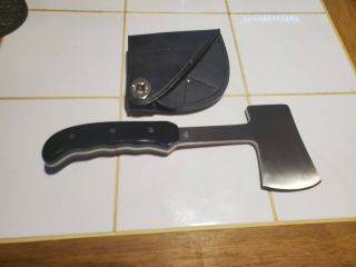 Vintage Buck 106 Usa Axe/hatchet With Cover 1967 - 71 2 Line Stamp Looks