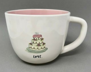 Rae Dunn Love Mug By Magenta,  Wedding Cake,  Coffee Cup,  Pink Birthday