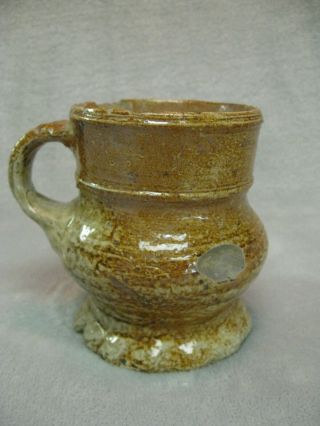 Antique Salt Glazed Early German Stoneware Jug /cup - 16th C.  - Raeren /small