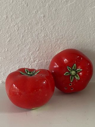 Vtg Rosenthal Netter Japan Ceramic Tomato Salt And Pepper Shakers S&p Tomatoes