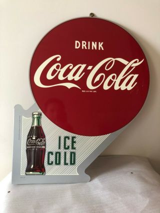 Vintage,  Coca - Cola Double - Sided Flange Sign,  Limited Run Reissue,  Ex,  \NM 2