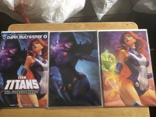Teen Titans Dark Universe 1 Variant Cover Set (3 Books) Nm