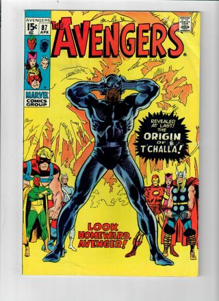 Avengers 87 (vol.  1) - Grade 5.  0 - Origin Of The Black Panther