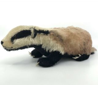 Steiff Diggy Badger On All Fours Mohair Plush 28cm 11in Long 1963 Only Vtg No Id