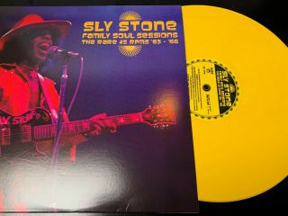 Sly Stone Family Soul Sessions The Rare 45 Rpms 63 - 66 Funky Yellow Vinyl Lp Funk