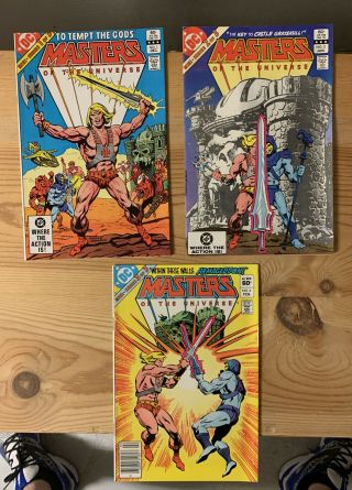 Masters Of The Universe Mini Series 1 - 3 Dc Comics (1982) He - Man Motu