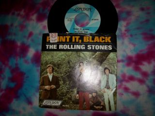 Rolling Stones Paint It Black 45 & Picture Sleeve 1966 Rock Ex Vinyl