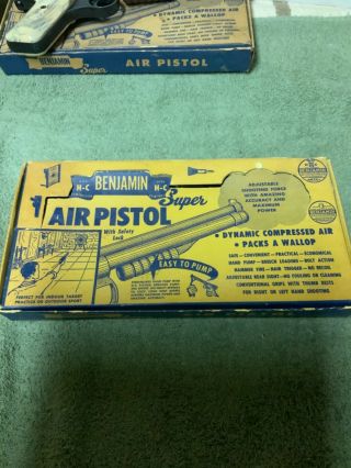Vintage Benjamin 132.  22 Cal Air Pistol W/accessories