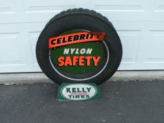 Vintage Kelly Springfield Tire Display Stand With Insert,  Gas Station Dealer 3