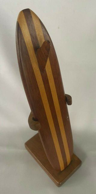 Hand Made Miniature Surf Board With Display Stand Surfboard
