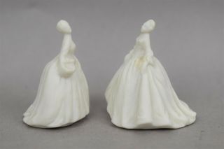 Luigi Fabris Italian Bisque Porcelain 2 Renaissance Women Miniature Figurines 3