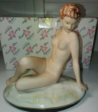 Czech Art Deco Royal Dux Bohemia NUDE Hand Painted Lady Porcelain ☆WOW☆ 2